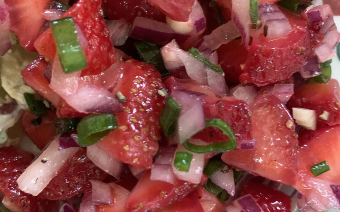 Sommer frisk jordbær salsa